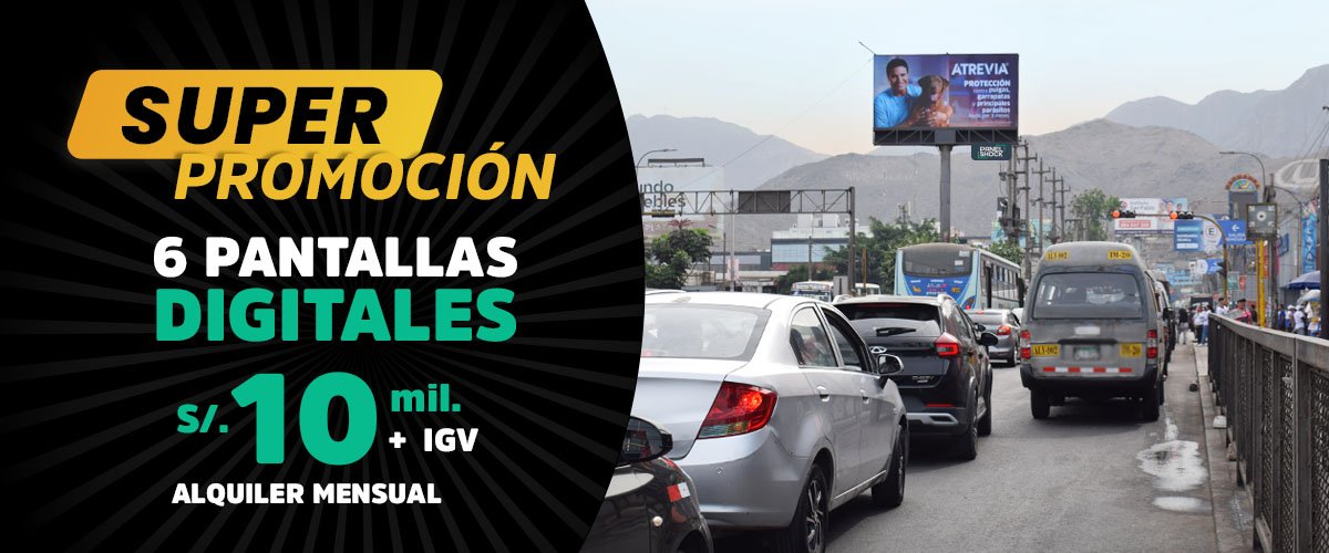 ¡PROMOCIÓN! 6 Pantallas Digitales por S/.10 mil
